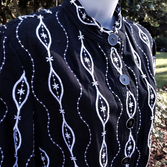 Striking Charter Club 100% Cotton Jacket EUC L - Picture 3 of 5